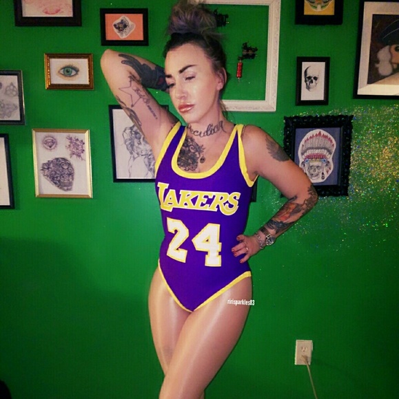 womens lakers bodysuit
